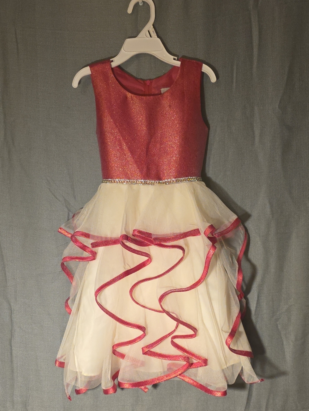 Rare Editions Pink and White Dress